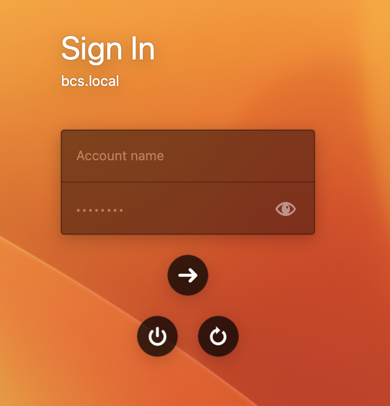 Mac Sign in.