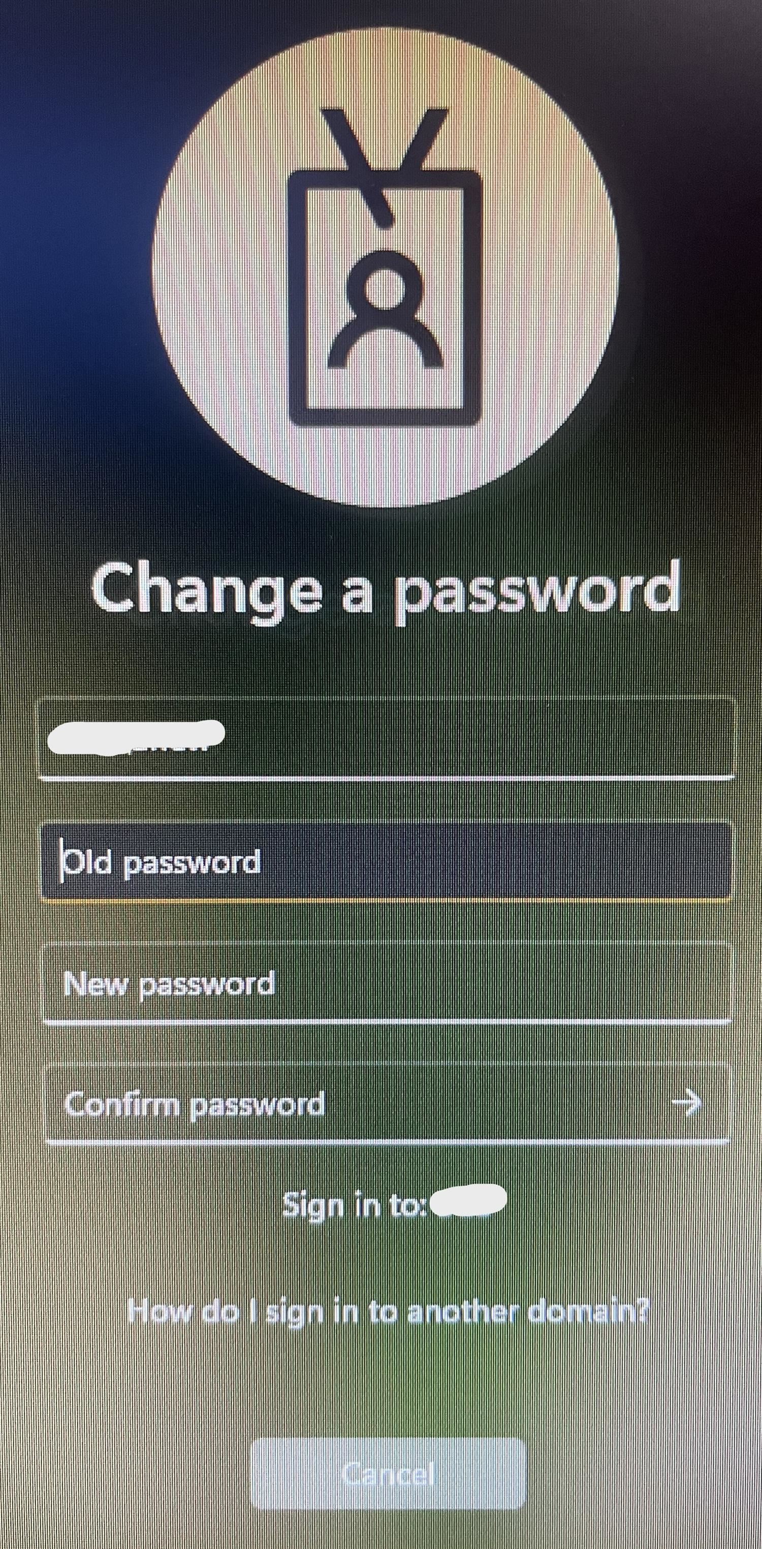 Change Password Screen